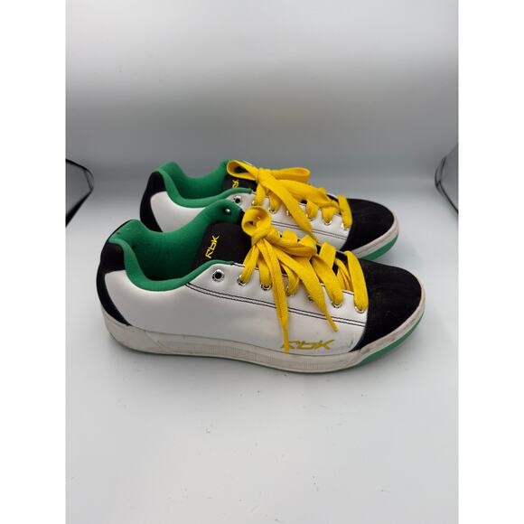 Reebok Men's Skateboard Shoes Size 12 USA White/Black/Yellow/Green - Picture 1 of 7